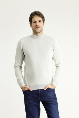  Taş Yarım Balıkçı Yaka Regular Fit Pamuklu Triko Kazak