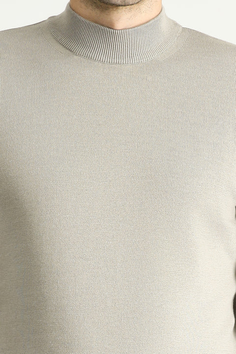 Orta Vizon Yarım Balıkçı Yaka Regular Fit Pamuklu Triko Kazak