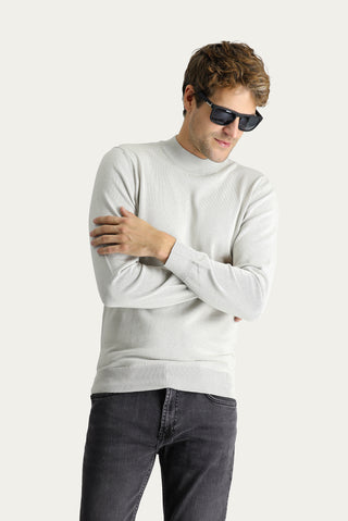  Taş Yarım Balıkçı Yaka Slim Fit Dar Kesim Pamuklu Triko Kazak