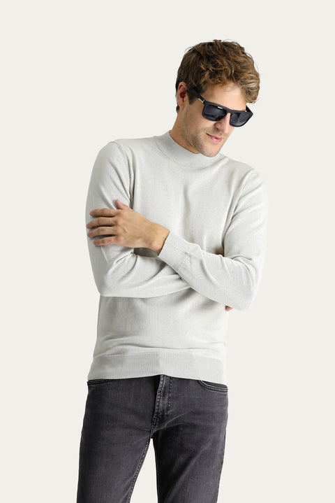 Taş Yarım Balıkçı Yaka Slim Fit Dar Kesim Pamuklu Triko Kazak