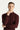 Koyu Bordo Yarım Balıkçı Yaka Slim Fit Dar Kesim Pamuklu Triko Kazak