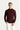 Koyu Bordo Yarım Balıkçı Yaka Slim Fit Dar Kesim Pamuklu Triko Kazak
