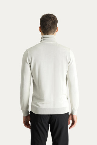  Taş Balıkçı Yaka Regular Fit Pamuklu Triko Kazak