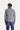 Orta Gri Melanj V Yaka Slim Fit Dar Kesim Pamuklu Triko Kazak