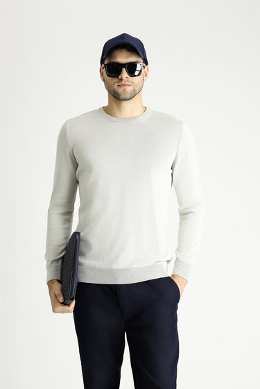 Taş Bisiklet Yaka Regular Fit Pamuklu Triko Kazak