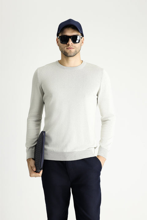 Taş Bisiklet Yaka Regular Fit Pamuklu Triko Kazak