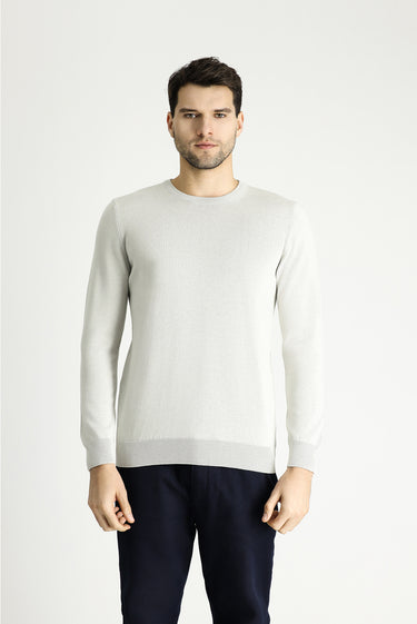 Taş Bisiklet Yaka Regular Fit Pamuklu Triko Kazak