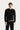 Siyah Bisiklet Yaka Slim Fit Dar Kesim Pamuklu Triko Kazak