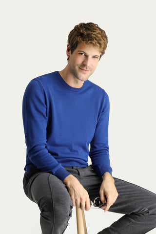  İndigo Bisiklet Yaka Slim Fit Dar Kesim Pamuklu Triko Kazak