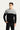 Siyah Bisiklet Yaka Slim Fit Dar Kesim Desenli Triko Kazak