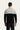 Siyah Bisiklet Yaka Slim Fit Dar Kesim Desenli Triko Kazak