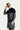 Siyah Bisiklet Yaka Slim Fit Dar Kesim Desenli Triko Kazak