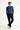 İndigo Polo Yaka Slim Fit Dar Kesim Desenli Yünlü Triko Kazak