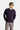 Koyu Mor Polo Yaka Slim Fit Dar Kesim Desenli Yünlü Triko Kazak
