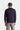 Koyu Mor Polo Yaka Slim Fit Dar Kesim Desenli Yünlü Triko Kazak