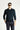 Koyu Lacivert Polo Yaka Slim Fit Dar Kesim Desenli Triko Kazak