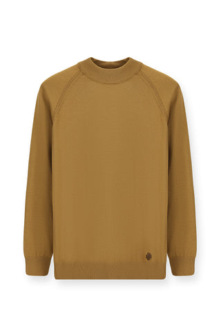  Camel Yar?m Bal?kç? Yaka Slim Fit Dar Kesim Pamuklu Triko Kazak-Ki??l?