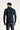 Koyu Lacivert Yarım Balıkçı Yaka Slim Fit Dar Kesim Desenli Triko Kazak