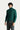 Koyu Yeşil Balıkçı Yaka Slim Fit Dar Kesim Desenli Pamuklu Triko Kazak