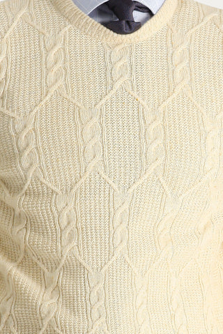  Taş Bisiklet Yaka Slim Fit Dar Kesim Yünlü Desenli Pamuklu Triko Kazak