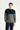 Orta Gri Melanj Bisiklet Yaka Slim Fit Dar Kesim Desenli Triko Kazak