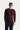 Koyu Bordo Bisiklet Yaka Slim Fit Dar Kesim Dikişsiz Desenli Yünlü Triko Kazak