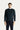 Koyu Lacivert Bisiklet Yaka Slim Fit Dar Kesim Desenli Triko Kazak