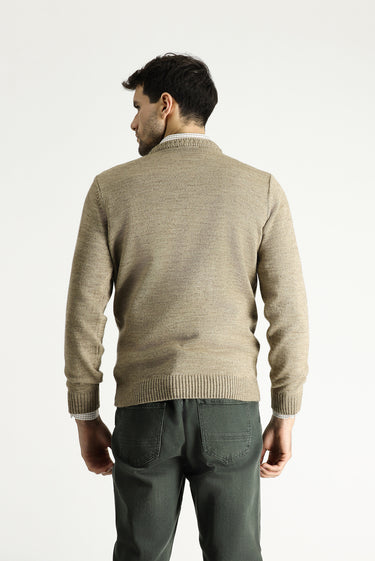 Orta Vizon Bisiklet Yaka Regular Fit Desenli Triko Kazak