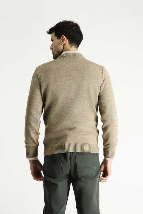 Orta Vizon Bisiklet Yaka Regular Fit Desenli Triko Kazak