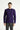 Mor Bisiklet Yaka Slim Fit Dar Kesim Desenli Triko Kazak