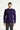 Mor Bisiklet Yaka Slim Fit Dar Kesim Desenli Triko Kazak