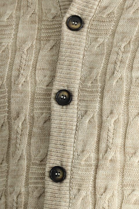 Medium Beige Knitted Cardigan