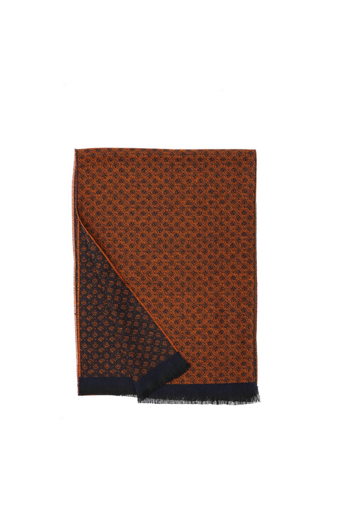 Orta Turuncu Desenli Atkı