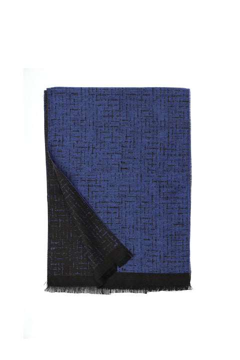 Acı Kahve Çift Taraflı Desenli Atkı