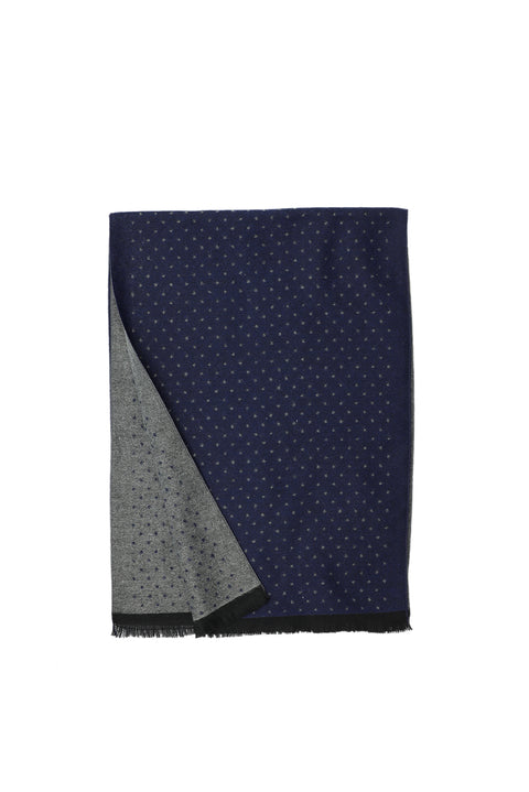 Orta Gri Çift Taraflı Desenli Atkı