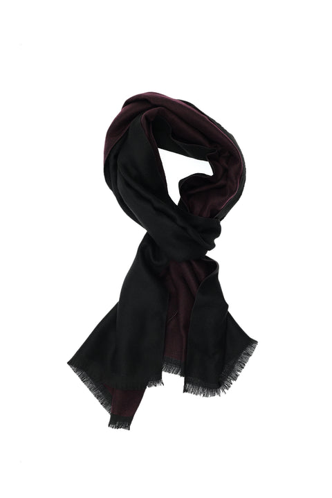 Koyu Bordo Çift Taraflı Düz Atkı