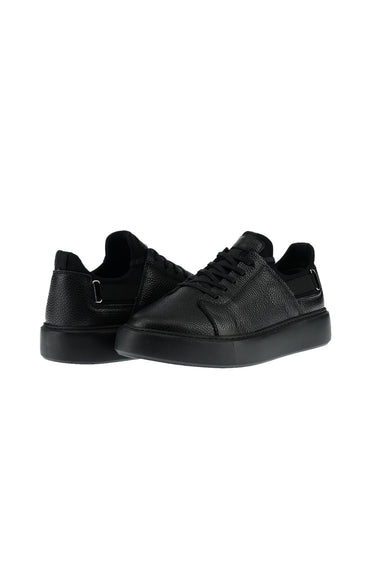 Siyah Sneaker Deri Ayakkabı