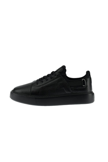 Siyah Sneaker Deri Ayakkabı