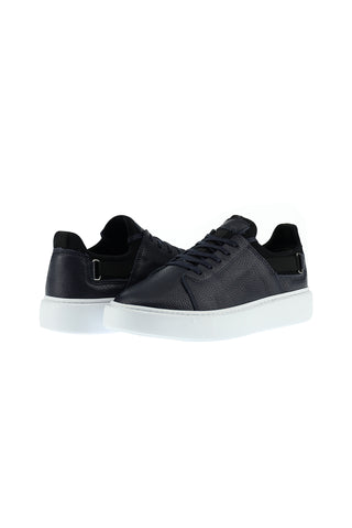  Koyu Lacivert Sneaker Deri Ayakkabı