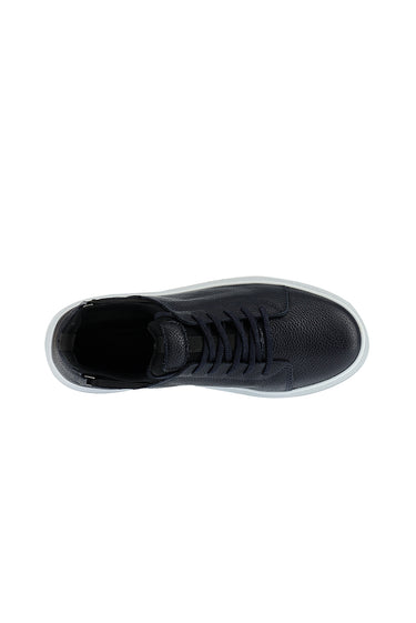 Koyu Lacivert Sneaker Deri Ayakkabı