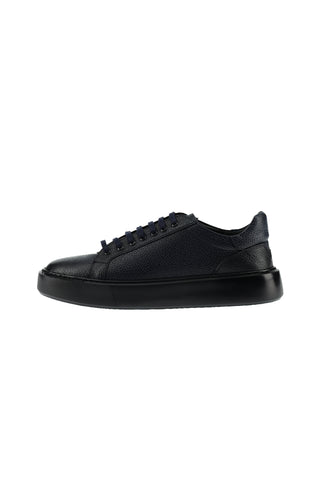  Koyu Lacivert Sneaker Deri Ayakkabı
