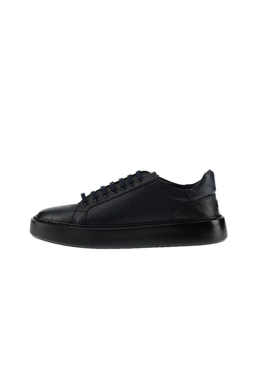 Koyu Lacivert Sneaker Deri Ayakkabı
