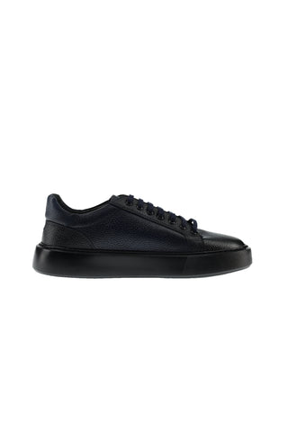  Koyu Lacivert Sneaker Deri Ayakkabı