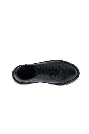 Koyu Lacivert Sneaker Deri Ayakkabı