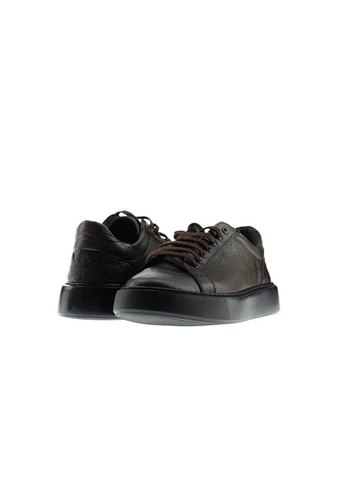 Koyu Kahve Sneaker Deri Ayakkabı