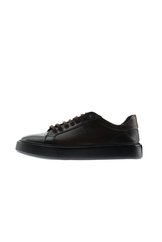  Koyu Kahve Sneaker Deri Ayakkabı