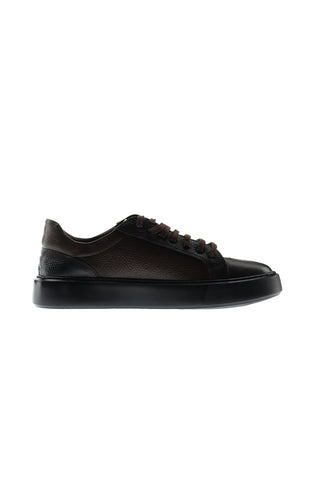  Koyu Kahve Sneaker Deri Ayakkabı