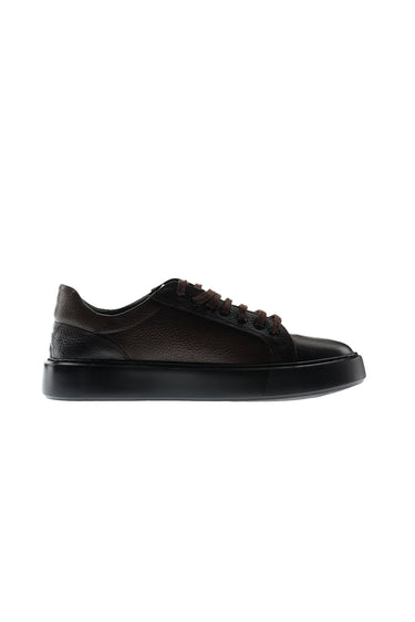 Koyu Kahve Sneaker Deri Ayakkabı