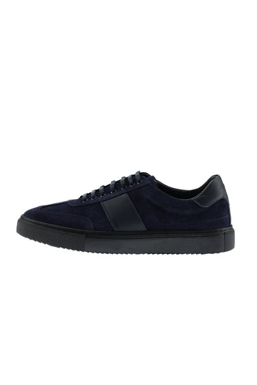 Koyu Lacivert Sneaker Deri Ayakkabı