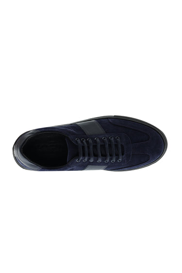 Koyu Lacivert Sneaker Deri Ayakkabı